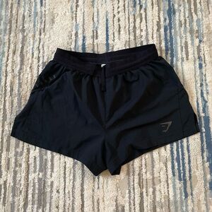 Gymshark Shorts Womens Small Black Running Athletic Elastic Waist Lightweight